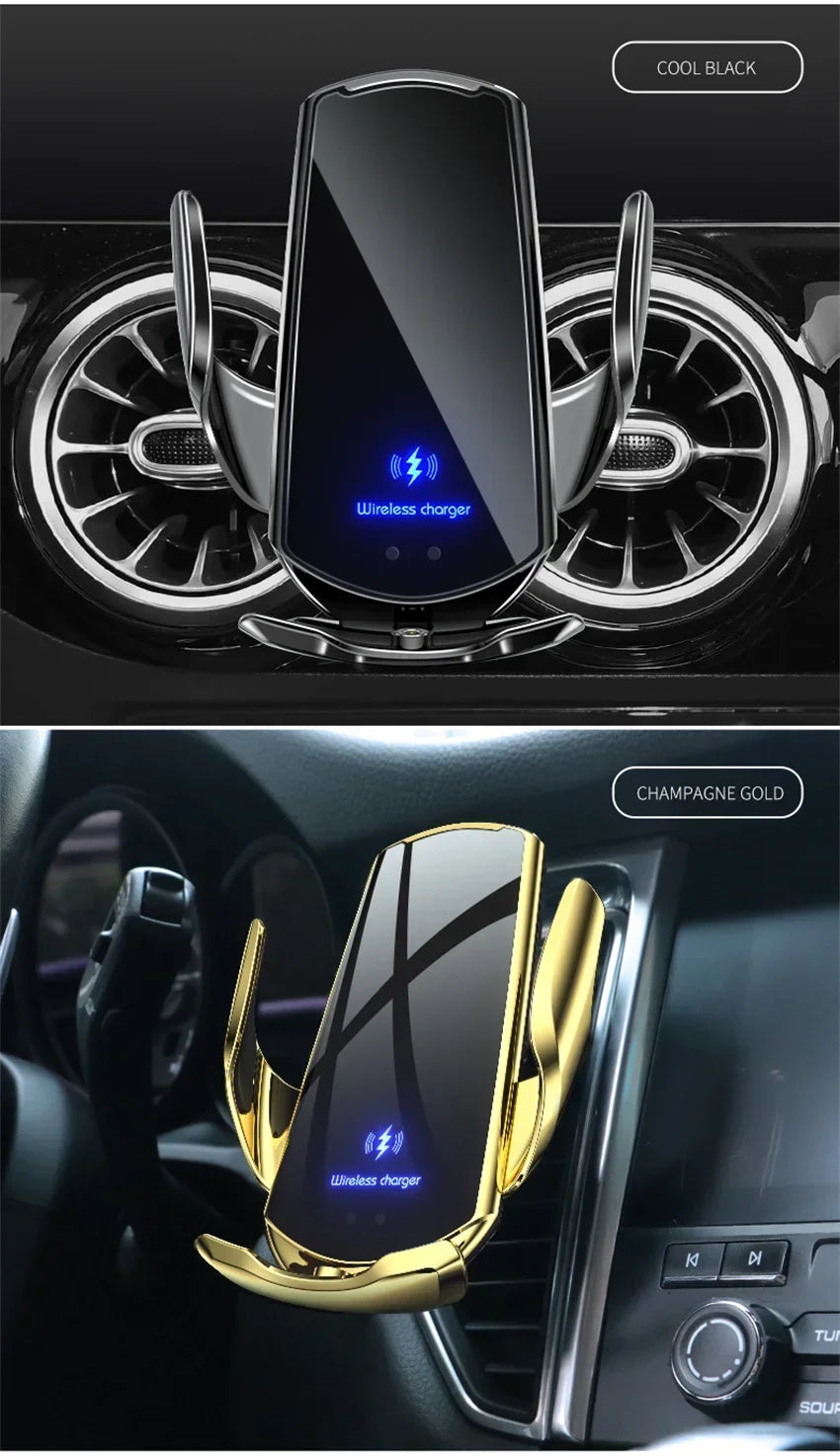 100W Wireless Car Charger Magnetic Car Phone Holder For iPhone 11 12 13 14 15 Pro Xiaomi Samsung Fast Charging Wireless Chargers