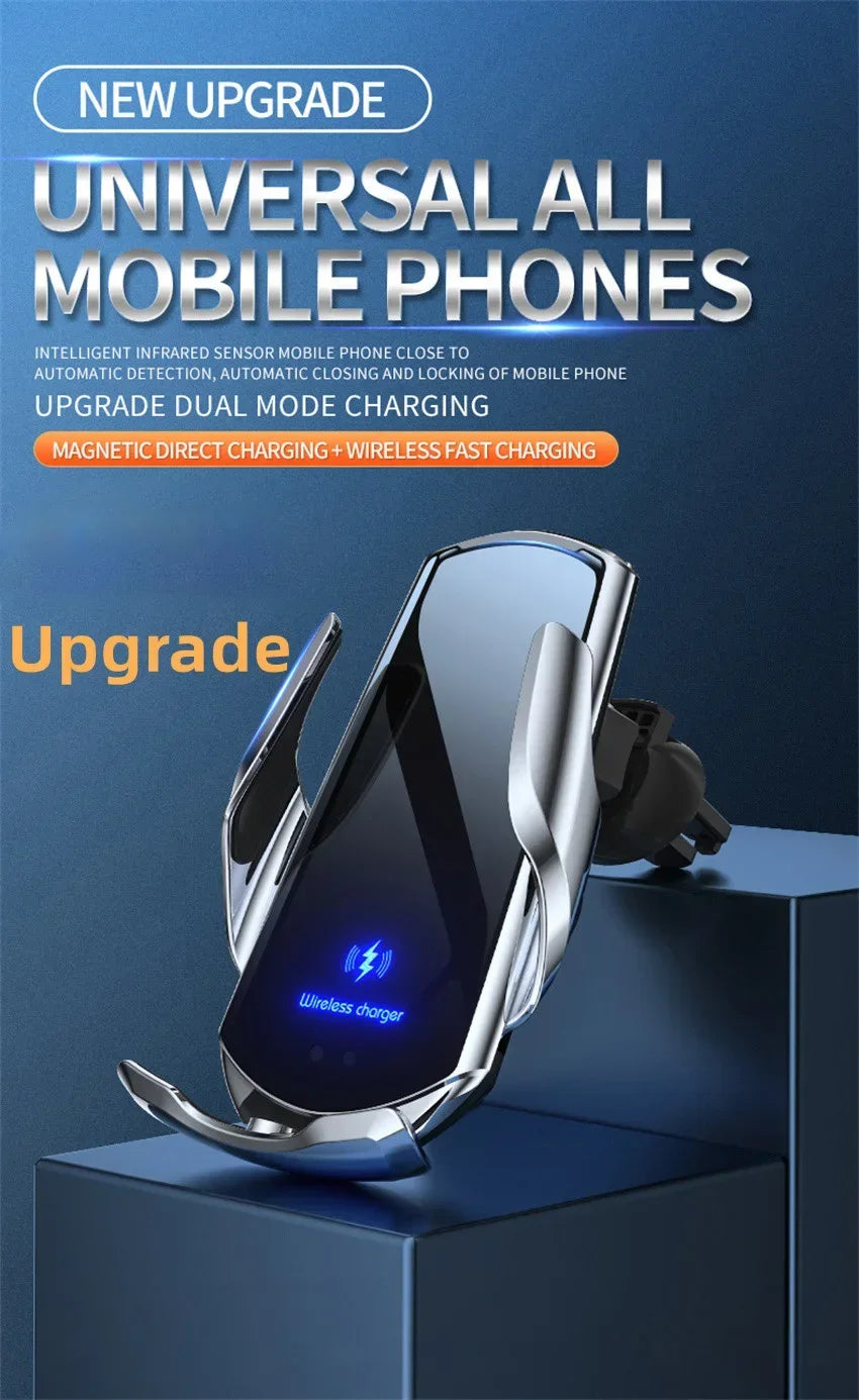 100W Wireless Car Charger Magnetic Car Phone Holder For iPhone 11 12 13 14 15 Pro Xiaomi Samsung Fast Charging Wireless Chargers