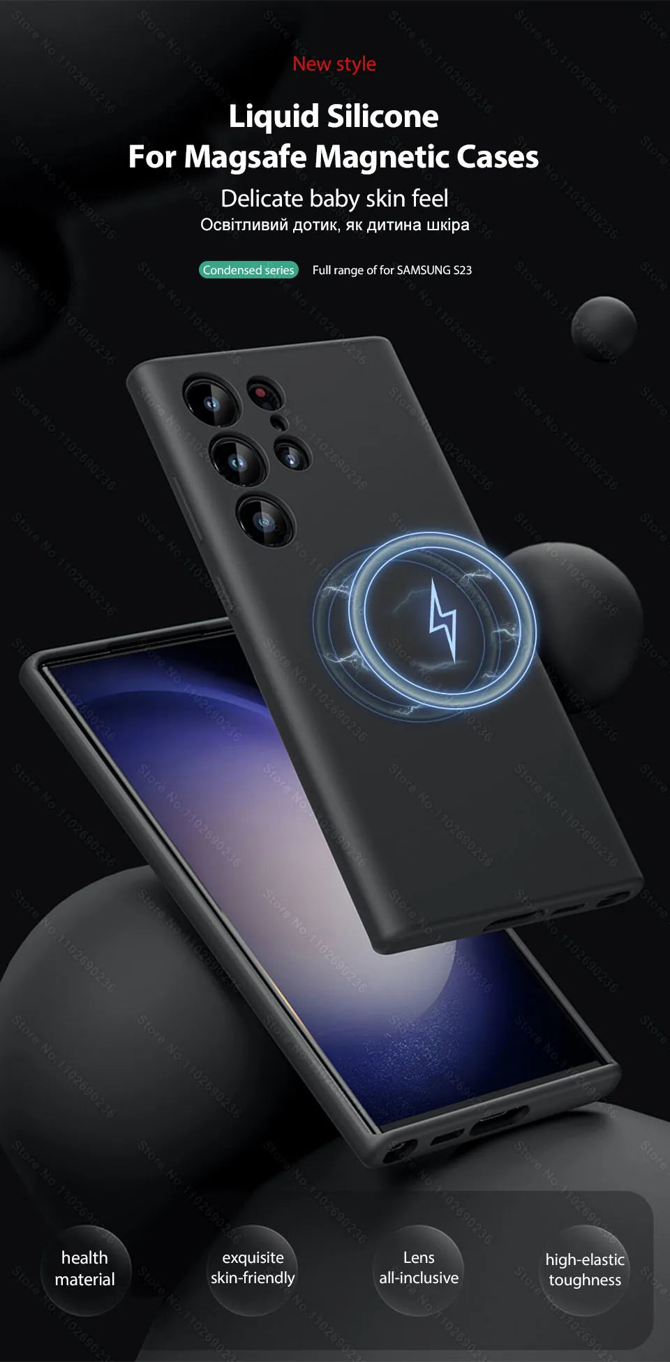 Liquid Silicone Case For Magsafe For Samsung Galaxy S24 S22 S21 S23 S25 Ultra Plus Fe Wireless Charge Magnetic Shockproof Cover