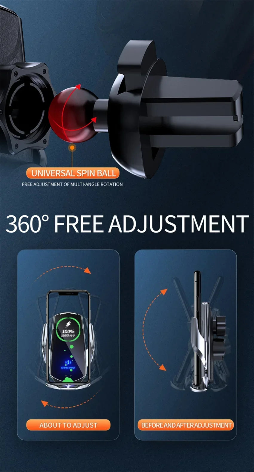 100W Wireless Car Charger Magnetic Car Phone Holder For iPhone 11 12 13 14 15 Pro Xiaomi Samsung Fast Charging Wireless Chargers