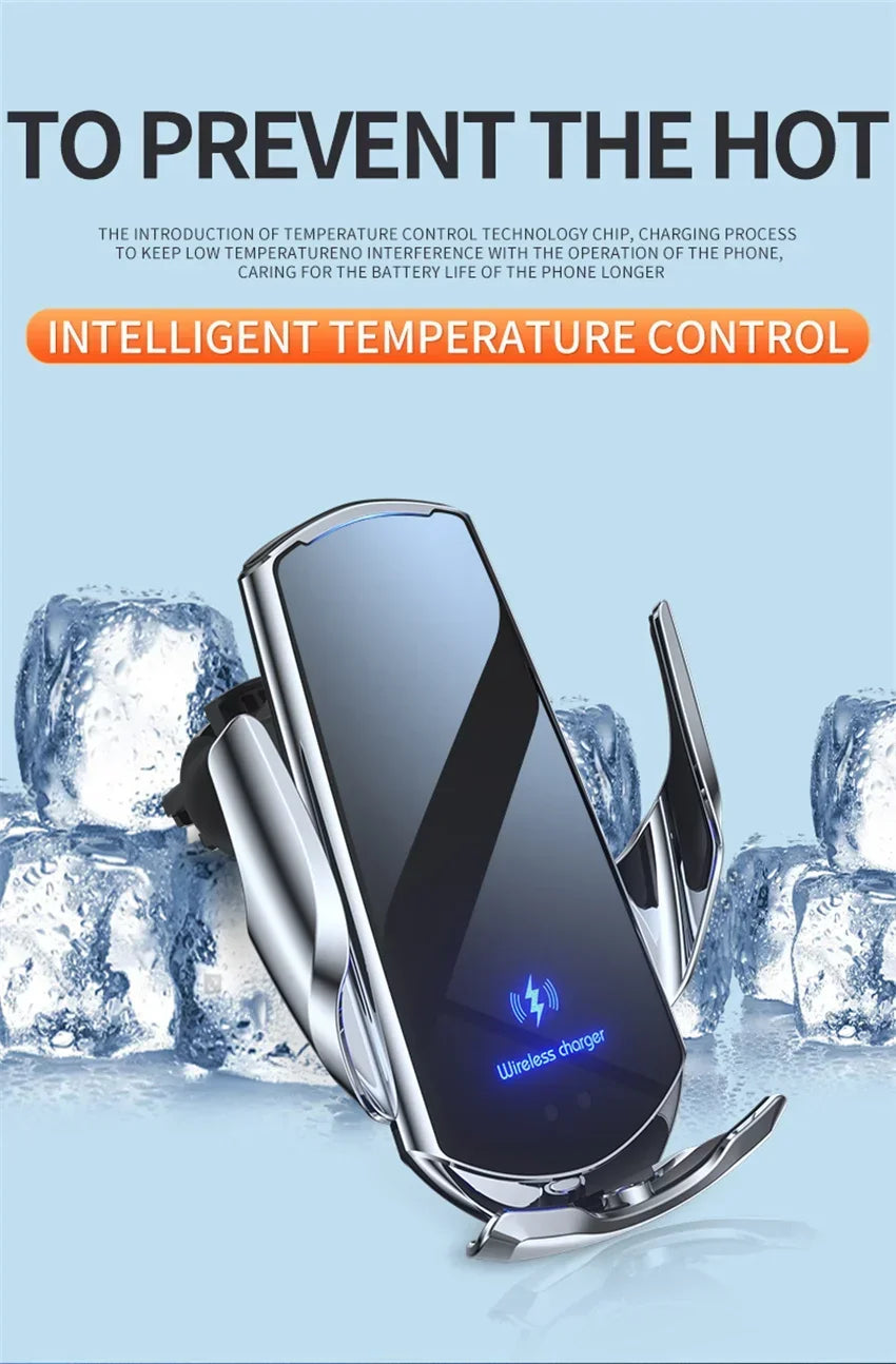 100W Wireless Car Charger Magnetic Car Phone Holder For iPhone 11 12 13 14 15 Pro Xiaomi Samsung Fast Charging Wireless Chargers